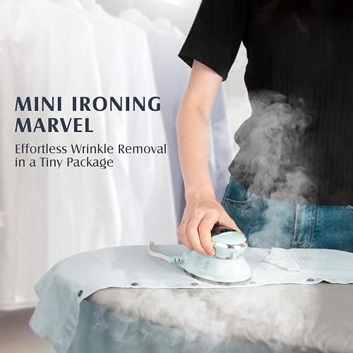 PIOMATIC Travel Iron Mini with Steam for Clothes with Dual Voltage, Portable Mini Ironing Machine with Non-Stick Soleplate, Small Iron for Sewing, Quilting and Handcraft thumbnail 5