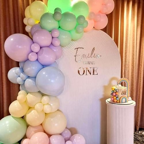 Pastel Balloons, 12 Inch 35PCS Light Pink Blue Yellow White Latex Balloon, Multicolor Balloon for Kids Graduation Easter Wedding Rainbow Party Birthday Bridal Baby Shower Party Decorations Supplies thumbnail 5