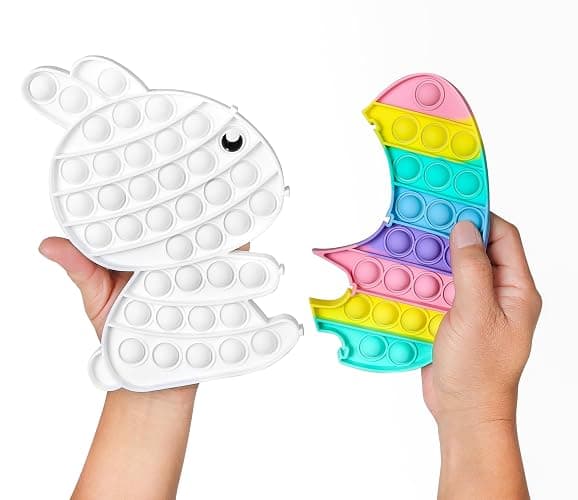 TOMMIKE Easter Bunny Pop It Fidget Toy Bubble Sensory for Anxiety & Stress Relief Special Needs Autism Learning Office School Game Craft Kids Adults (Easter) thumbnail 6