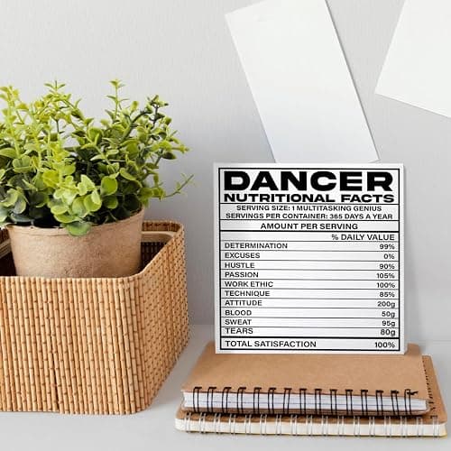 Dancer Gifts for Girls Women, Dancing Gift Dance Lover Dancer Dance Instructors Dance Teacher Christmas Birthday Teacher's Day Gift, Dancer Nutritional Facts, Wooden Box Sign Desk Decor thumbnail 4