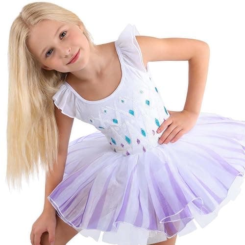Girls Skirted Leotards Ballet Dance Tutu Princess Dress Ballerina Costumes 3-8Y thumbnail 5