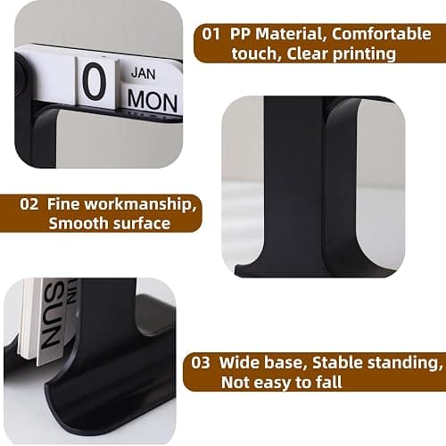 Beleda Flip Perpetual Calendar, Desk Calendar 2025-2026 for Daily Office Home Decor Desktop Ornament Desk Accessories Home Office Decor Monthly Weekly Daily Desktop Perpetual Calendar (Green) thumbnail 7