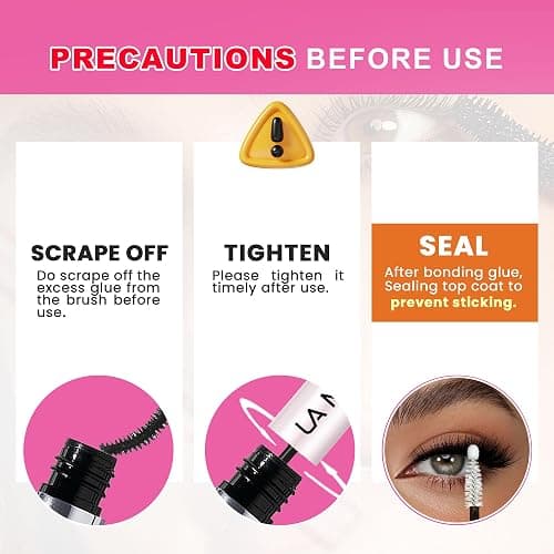 LA MAESII Lash Cluster Glue, Lash Bond and Seal for Eyelash Clusters, 10ml Bond and Seal, Waterproof, 2-in-1 Home Use, Strong Hold for 72H thumbnail 6