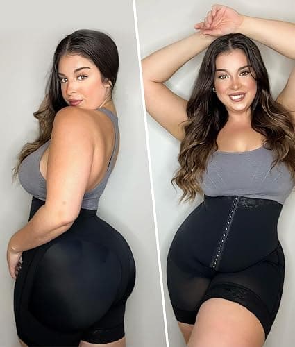 YIANNA Tummy Control Shapewear for Women Strapless Fajas Colombianas Body Shaper Shorts Butt Lifter with Zipper Crotch thumbnail 5