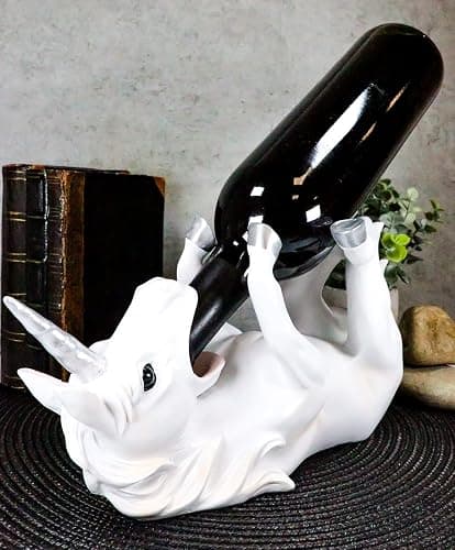 Ebros Wine of Sacred Purity Unicorn Wine Holder Figurine Kitchen Decoration Mystical Unicorn Glade Statue thumbnail 9