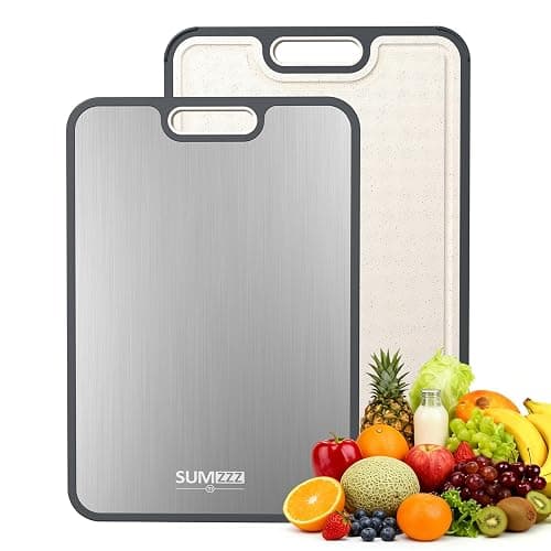 Titanium Cutting Board for Kitchen, Cutting Board Double Sided Food Grade, Pure Titanium/PP, Easy to Clean Large Size 16”×11” - Image 1