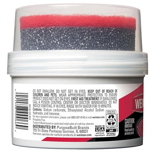 Weiman Cooktop Cleaner Paste, Easily Remove Burned-On Food, Grease and Watermarks, Leaving Your Glass Cook Top Sparkling thumbnail 2