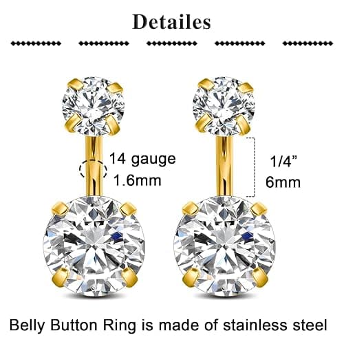 gold belly rings thumbnail 2