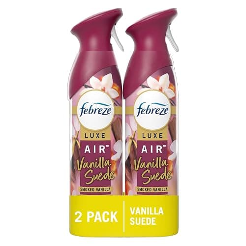 Febreze Air Freshener Spray, Odor-Fighting Room Spray, Vanilla Suede Scent, 8.8oz, 2 Count - Image 1