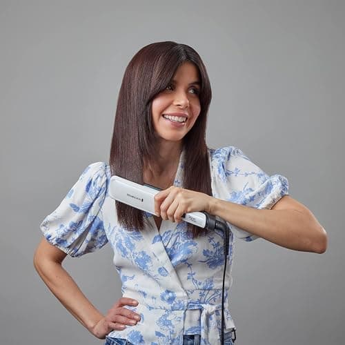 Remington Shine Therapy Wide (45mm) Floating Plate Hair Straightener with Advanced Ceramic coating infused with Moroccan Argan Oil for sleek & smooth glide, 9 settings 150°C–230°C, S8550 thumbnail 2