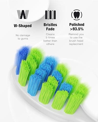 7AM2M Sonic Electric Toothbrush with 6 Brush Heads for Adults&Kids, One Charge for 120 Days, Wireless Fast Charge, 5 Modes, 40000VPM Powered Toothbrush, 2 Minutes Built in Smart Timer -Pink thumbnail 5