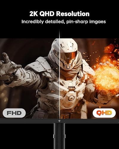 KTC 27 Inch Gaming Monitor 200Hz, 1440P Monitor with Speakers, Up to 210Hz Computer Monitors Fast IPS 1ms, 131% sRGB, Adaptive Sync, Tilt/Swivel/Pivot/Height Adjustment, HDMI DisplayPort, White H27T6 thumbnail 3