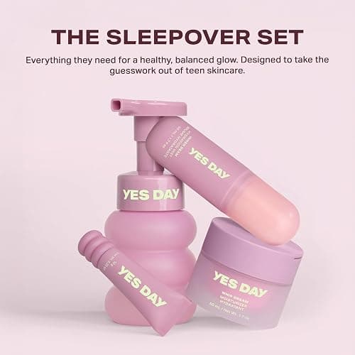 YES DAY The Sleepover Set – Teen Skin Care Kit, Includes Face Cleanser, Face Moisturizer, Hydrating Mist & Lip Mask - Skincare for Teen Girls & Ages 10 Up – Complete Facial Care Routine thumbnail 2