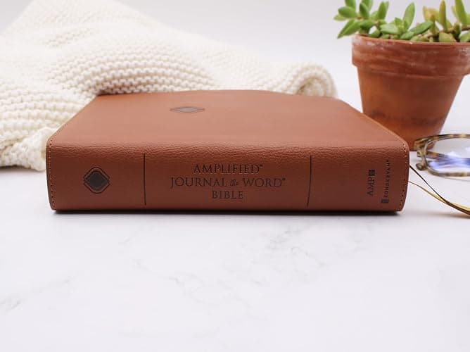 Amplified Journal the Word Bible, Leathersoft, Brown: Reflect, Take Notes, or Create Art Next to Your Favorite Verses thumbnail 4