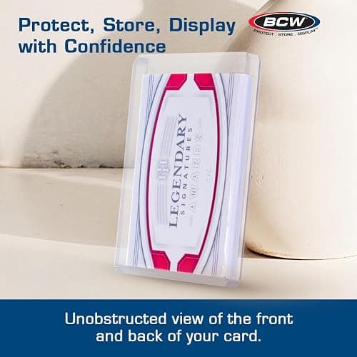 BCW Thick Card Topload Holder | Holds Relic, Patch, and Jersey Cards | Protective Card Sleeves for Collectibles and Trading Cards | Protective Rigid Plastic Display Card Holder (240 pt. / 7 MM) thumbnail 5