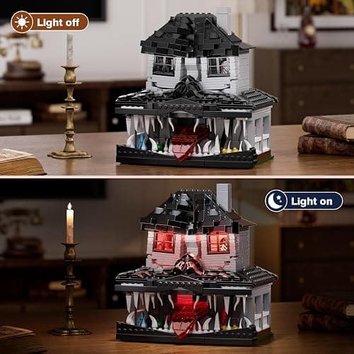 Monster House Building Block Set, Horror Haunted House Film Creative Toys Set with Light Compatible with Lego, Gift Decoration for Fans 12+ Boys Girls Adult in Halloween Birthday(750 PCS) thumbnail 6