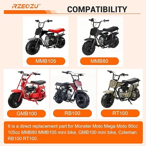 RZEOZU Mini Bike Hydraulic Brake Kit with Rear Caliper Mount Bracket Adapter Compatible with Monster Mega Moto 80cc 105cc MMB80 MMB105 Minibike GMB100 Coleman RB100 Powersports Parts thumbnail 2
