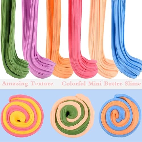 Butter Slime Kit with 64 Pack, Super Soft and Non-Sticky, Birthday Gifts for Boys and Girls, Scented Slime Party Favors, Stress Relief Toys, School Prizes, DIY Putty Toys for Kids Aged 6-12 thumbnail 4