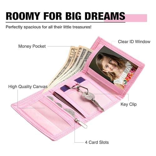 Amutta 3 Pieces Kids Wallet for Girls and Women - Little Girls' RFID Rainbow Wallet With Magic Sticker, Coin Pocket - Teen Gift Ideas thumbnail 2