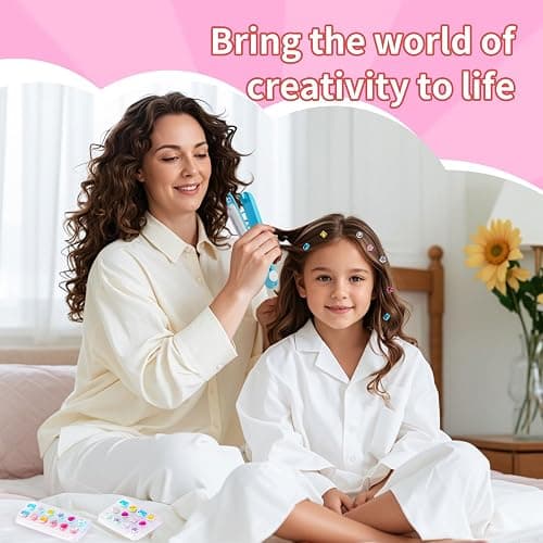 kidzkube Hair Gem Stamper Kit, Bling Hair Jewels for Girls Toys, Hair Styling Tool with Reusable Shining Diamonds, Birthday Gifts Toys for Girls Ages 3 4 5 6 8-12 thumbnail 2