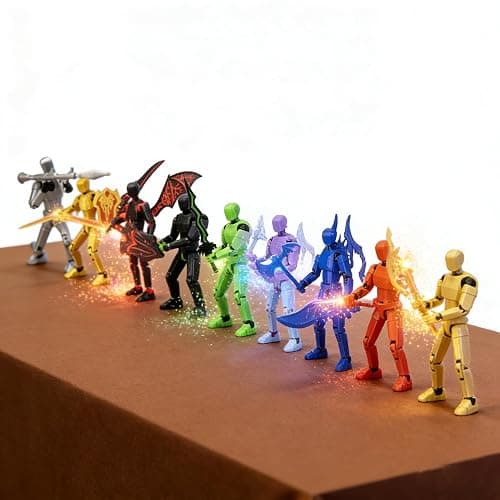 Pthjswj T13 Action Figure Set - (Assembled) 3D Printed Action Figure, Titan 13 Action Figure, Multi-Jointed Movable Dummy 13, Robot Action Figure, Birthday Gifts for Boys, Girls Desktop Decorations thumbnail 7
