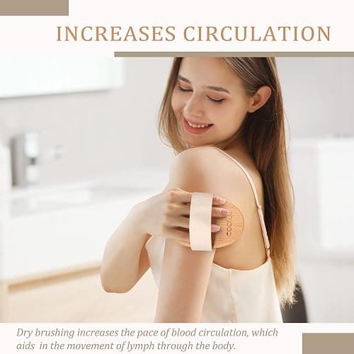 Brosse à sec pour le corps, Brosse exfoliante physique, Brosse masseuse pour le drainage lymphatique, Brosses anti-cellulite, Bois de hêtre naturel, 100% poils de sanglier (A) thumbnail 7