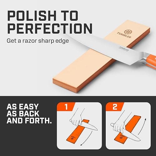 Tumbler Leather Strop for Knife Sharpening - Knife Companion for Tumbler Knife Sharpener Kit - Genuine Leather Knife Sharpening Strop thumbnail 2
