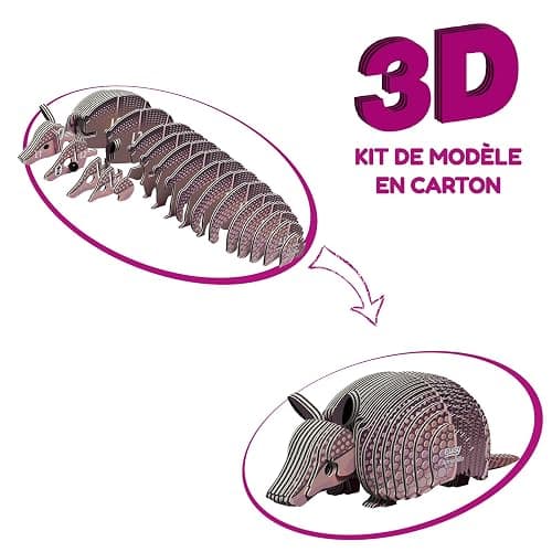 Eugy Armadillo 3D Puzzle - 42 Piece Eco-Friendly Educational Toy Puzzle for Boys, Girls & Kids Ages 6+ thumbnail 4