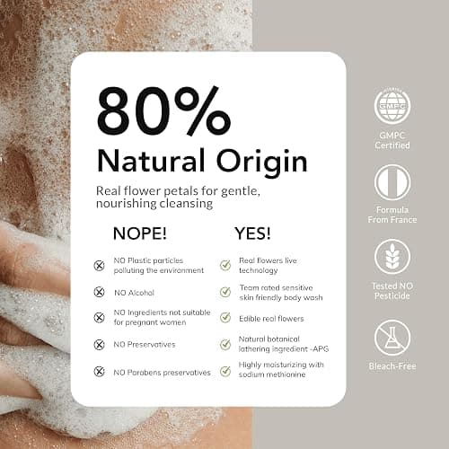 Kustie Cherry Blossom Petal Body Wash with Real Sakura Extract & Niacinamide - Hydrates & Softens Skin with Hyaluronic Acid - Antioxidant-Rich, Free From Parabens, Sulfates & Phthalates, 16.9 Fl Oz thumbnail 6
