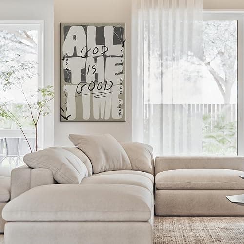 God Is Good All The Time Poster Vintage Christian Scripture Canvas Wall Art Modern Neutral Religious Aesthetic Pictures For Living Room Bedroom Church Wall Decor 12x16in Unframed thumbnail 5