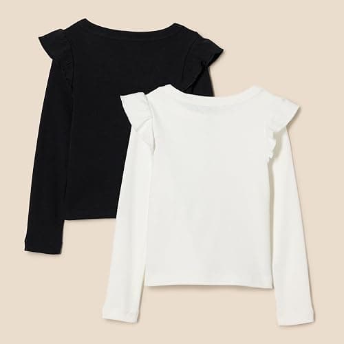 Amazon Essentials Girls and Toddlers' Long Sleeve Ruffle T-Shirt thumbnail 2