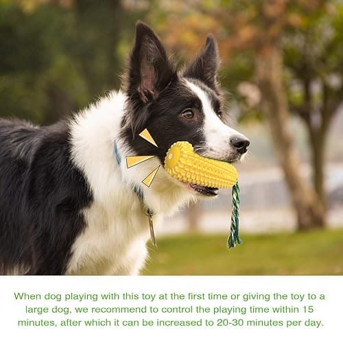 Carllg Dog Chew Toys for Aggressive Chewers, Indestructible Tough Durable Squeaky Interactive Dog Toys, Puppy Teeth Chew Corn Stick Toy for Small Medium Large Breed thumbnail 6