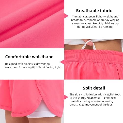 MEILONGER Girls Shorts Quick Dry Swim Trunks for Teen with Breathable Inner Bike Soccer Running Athletic Shorts for Kids thumbnail 5