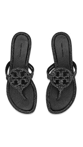 Tory Burch Women's Miller Knotted Pave Sandals - Image 1