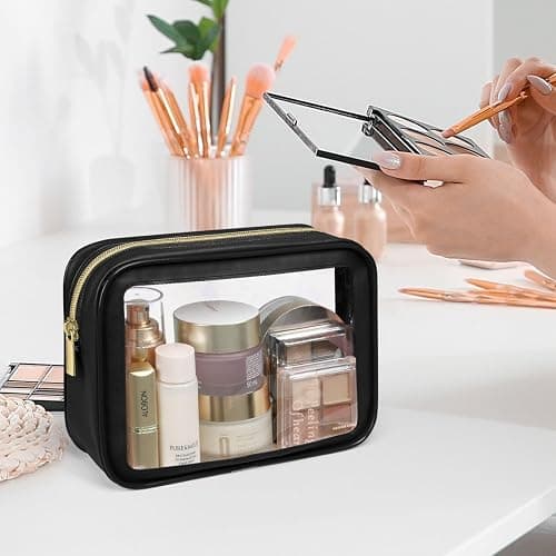 PACKISM Clear Makeup Bag - TSA Approved Toiletry Bag for Carry-on & Checked Luggage, Water Resistant Car Storage Organizer with Reinforced Seams thumbnail 9