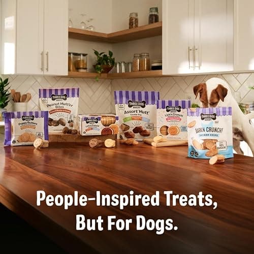Three Dog Bakery Bark’N Crunch! Chicken Chips, Crunchy Treats for Dogs, Single Ingredient, High Protein Snacks, No Artificial Flavors or Colors, Made in The USA, 4oz. thumbnail 9