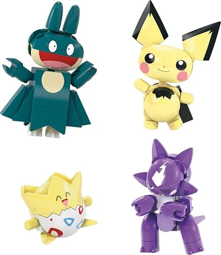 MEGA Pokemon Building Toys Set Trainer 8 Pack with 189 Pieces, 8 Articulated and Poseable Characters, 2 Inches Tall, for Kids thumbnail 3