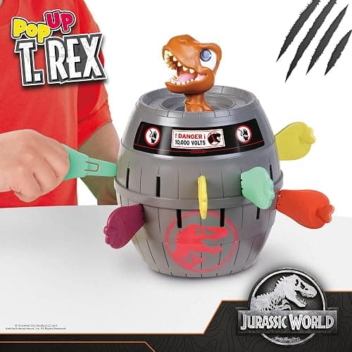 TOMY Pop Up T-Rex Board Game - Family and Preschool Kids Games for Family Game Night - Kids Activities and Jurassic World Toys - 2-4 Players - Ages 4 Years and Up thumbnail 3