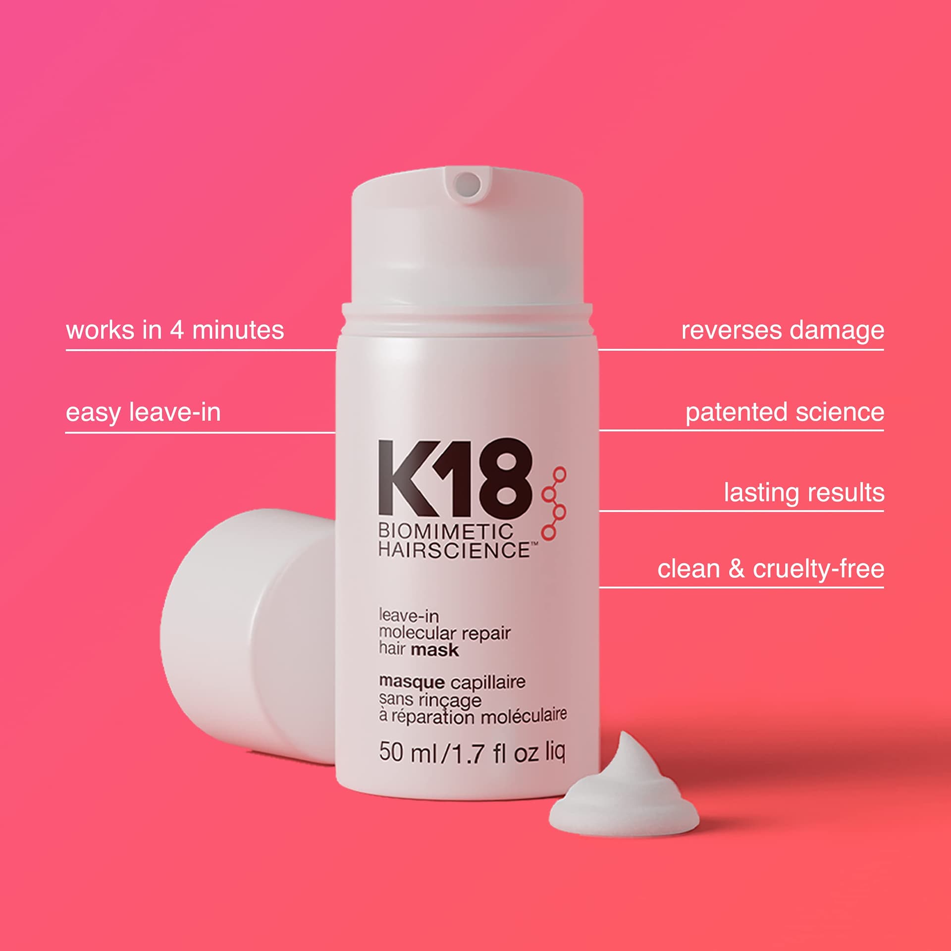 K18 Hair Leave-In Molecular Repair Hair Mask 50 ml thumbnail 2