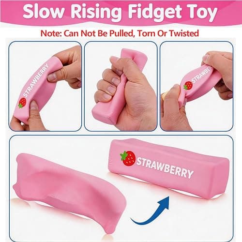 4Pcs Squishy Toys Set, Slow Rising Butter Squishy, Toast Bread and Croissant Squishies, Soft PU Foam Squeeze Toys for Stress Relief, Fidget Toys, Party Favors, Desk Toys, Gifts for Kids and Adults thumbnail 4