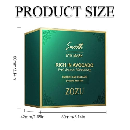Avocado Eye Mask, Eye Patches, Avocado Moisturizing Collagen Eye Mask, Under Eye Patches, Nourishing, Naturally Hydrating Formula thumbnail 7