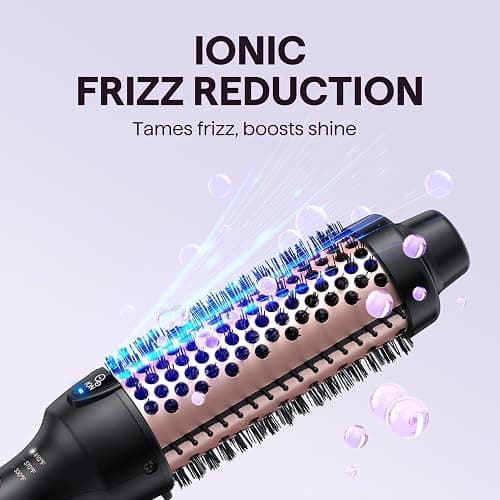 Wavytalk Updated Version Thermal Brush for Blowout Look, Blowout Express 1.5 Inch Ionic Thermal Round Brush Makes Hair Smoother Get Natural Curls, Dual Voltage, Easy to Use thumbnail 5