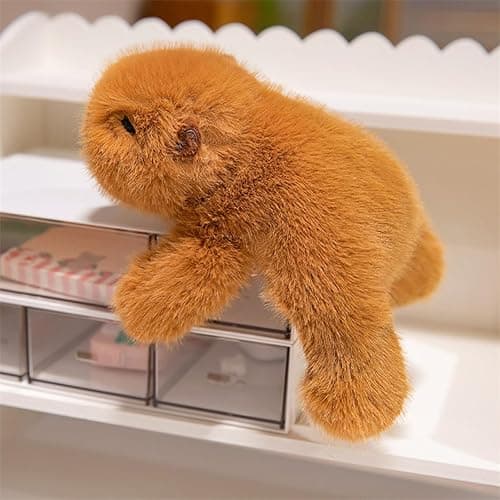 PEACH CAT Capybara Plush 7" Cute Capibara Stuffed Animals Soft Plushies Toys Gifts for Kids Brown thumbnail 7