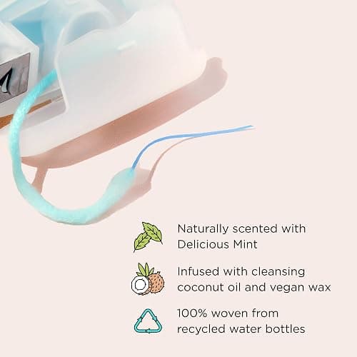 Cocofloss CocoPlush Threaders, Dental Floss for Implants, Bridges, and Braces, Mint, Waxed, Dentist-Designed Oral Care with Coconut Oil, 30 Per Pack thumbnail 6