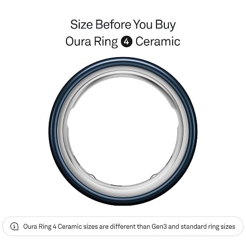 OURA Ring 4 Smart Ring - Ceramic Midnight - Size 7 | Sleep, Activity, Women’s Health, AI Advisor, Up to 8 Days of Battery Life, Size Before You Buy, Android & iOS Compatible thumbnail 2