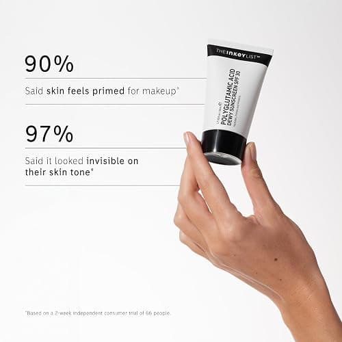 The INKEY List Polyglutamic Acid Dewy Sunscreen SPF 30 50ml, Primes and Protects, Non-Greasy, Vegan Friendly, Suitable For All Skin Types thumbnail 6