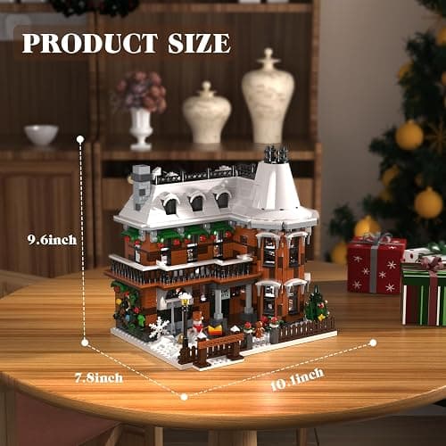 It's A Wonderful Life House Building Set with LED Light, Christmas Holiday Snow House Building Blocks Toy, Compatible with Lego Chritmas Village, Gifts for Friends、Family, Ages 18+ (1549PCS) thumbnail 3