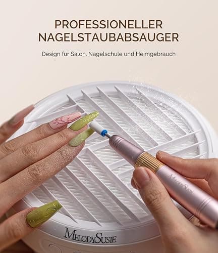 MelodySusie Staubabsaugung für Nägel, HPro Kompaktes Vakuum Professionell Nagelstaubsauger mit Filter, Saugstarke Leistungsstarke Nagelstaubabsaugung für Maniküre im Salon und zu Hause (Weiß) thumbnail 3