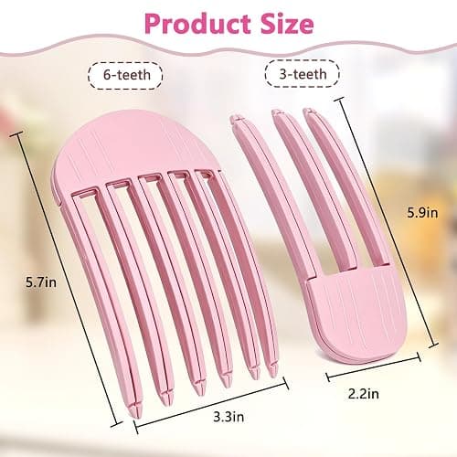 MiUWUU 2PCS Hair Volume Clips Root Booster Clips For Women Hair Volume Clip Styling Tools Pink thumbnail 2