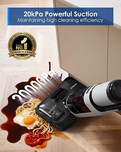 Tineco Floor ONE i5 Stretch Wet Dry Vacuum Cleaner, Vacuum & Mop in One Step, 20kpa Powerful Suction, 180° Lay-Flat Design, Anti-Tangle Design, Dual-Sided Edge Cleaning, Up to 30* Minutes Runtime thumbnail 2